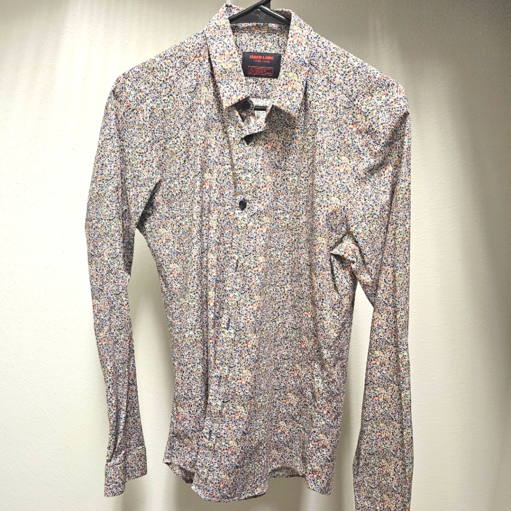 Jared Lang small long sleeve shirt slim fit